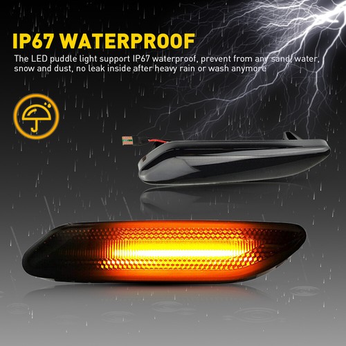 2-20X Turn Signal Side Marker Lights For Cooper R60 R61 11-16 Smoked/Clear/Amber - Picture 11 of 54