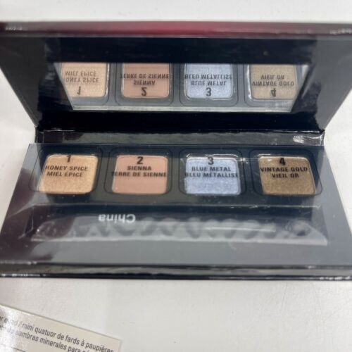 MARY KAY MINI MINERAL COLOR DE OJOS CUÁDRUPLE ~ ESPECIA DE MIEL ~ SIENA ~ METAL AZUL ~ ¡ORO DE COLECCIÓN! - Imagen 2 de 4