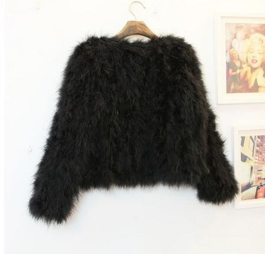 Ostrich feather jacket plus size discount