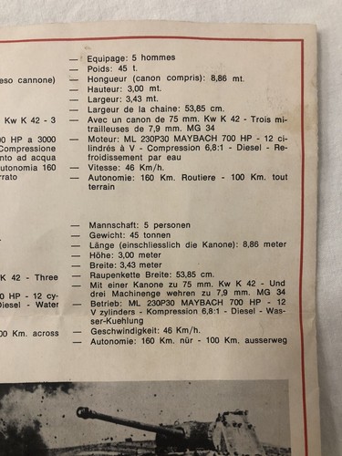 POLISTIL ISTRUZIONI PER IL MONTAGGIO KB. 5 PZ. KPFW V PANTHER AUSF. G SCALA 1:72 - Foto 20 di 24