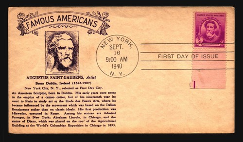 US SC# 886 FDC / Crosby Violet No Photo Cachet / Single / Erased Add - Z20692 - Picture 1 of 2