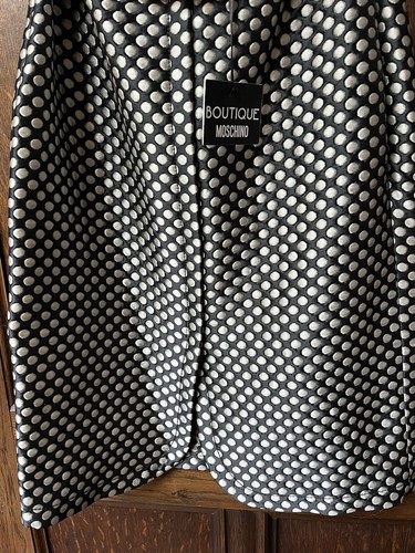 Boutique Moschino Dress- Polka Dots (Silver on Black) XS /UK 8. RRP £425 - Picture 4 of 12