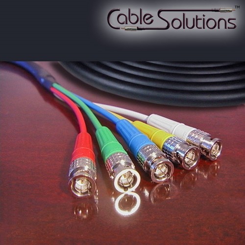 Canare V5-3C Jacketed RGBHV Video "Snake" Cable BNC/BNC or BNC/RCA 11m - Picture 1 of 6