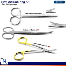 Surgical Metzenbaum Scissor Spencer LaGrange Tissue Cutting Scissors Set