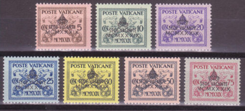 VATICANO 1939 SEDE VACANTE YVERT 85A/85G NUEVO CON FIJASELLOS MH