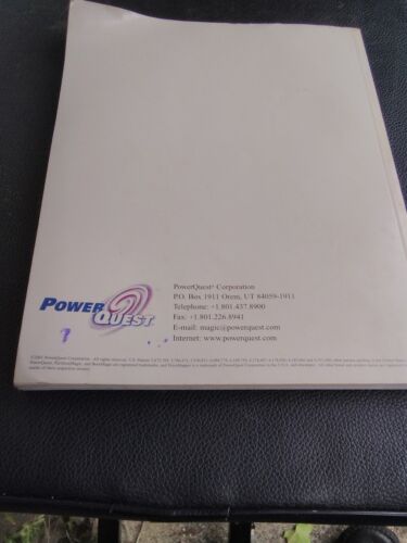 Powerquest Partition Magic 7.0 Software Benutzerhandbuch (2001) - Bild 2 von 7