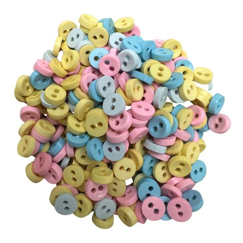 150 pcs Tiny buttons 2 holes size 6 mm assorted colors for doll crafts accessory - Picture 26 of 41