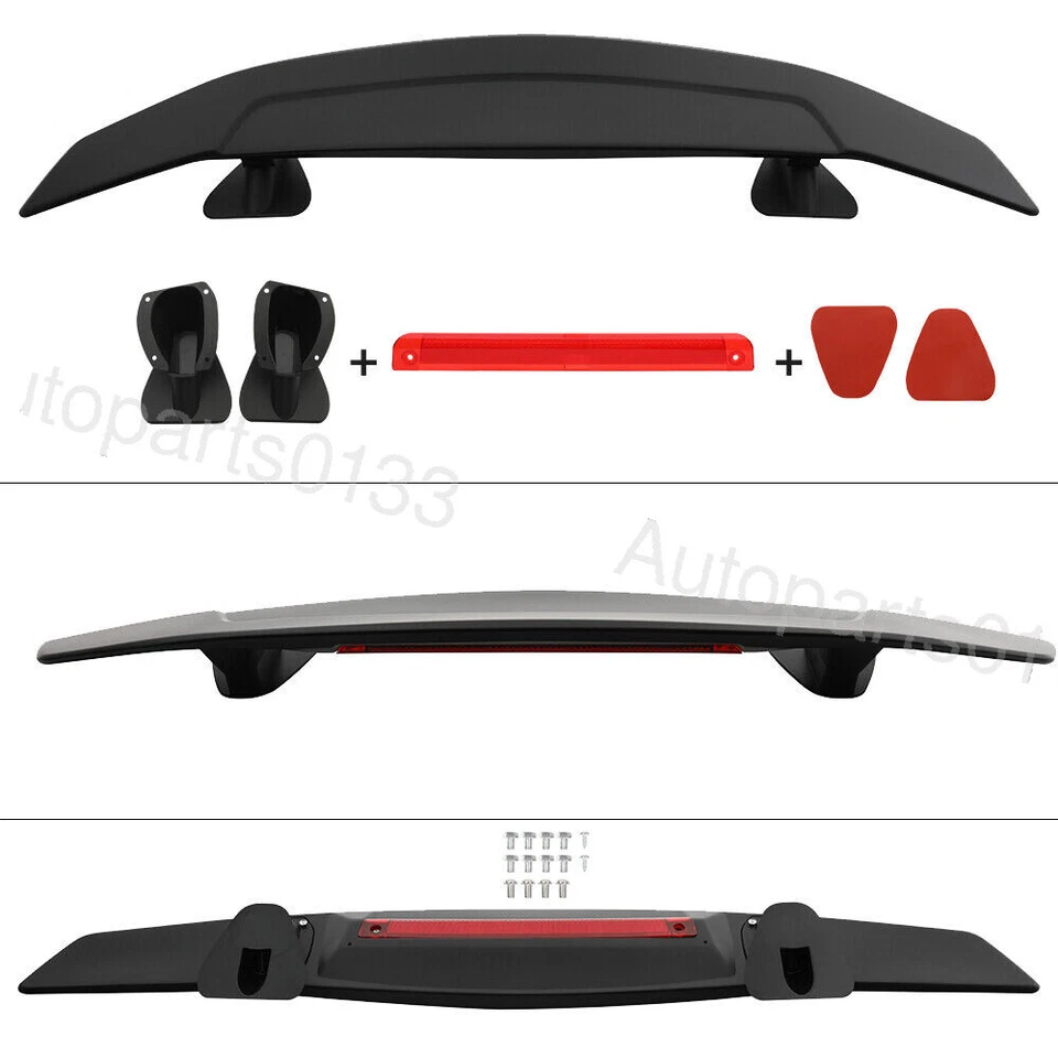 Matte 46"  Rear Trunk Spoiler Wing Lip GT Style Racing For Saturn SC1 SC2 - Image 3 of 4