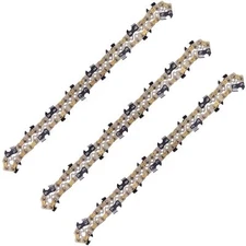 3 Saw Chains 3/8" 1.3mm 62TG 45cm Compatible Aldi, Einhell, Husqvarna, Bosch