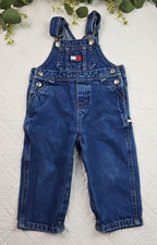 VTG Tommy Hilfiger Kids Denim Overalls Size 12-18 Months 100 Cotton