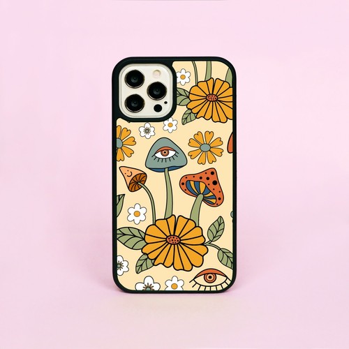 Groovy Mushrooms Indie Retro Flowers 70'S Phone Case/Cover For iPhone Samsung - Picture 10 of 10