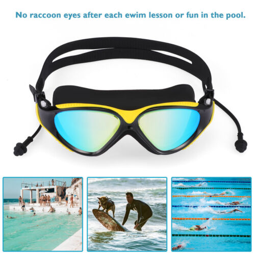 Adults Swimming Goggles HD Clear Vision Anti-Fog UV Protection Glasses & Earbud - Picture 25 of 65