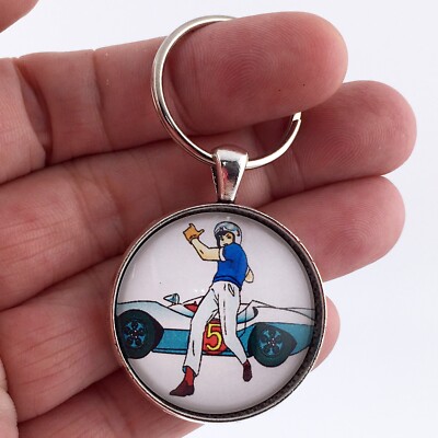 Speed Racer Key Ring Necklace Cufflink Tie Clip Ring Earrings Mach 5 Mach GoGoGo