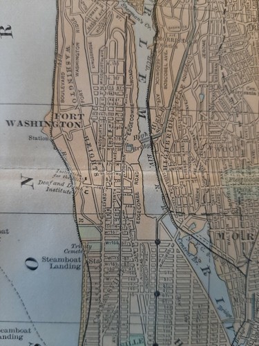 Antique Map - New People's Cyclopedia, 1887 - city of New York - Northern Part - Picture 3 of 8