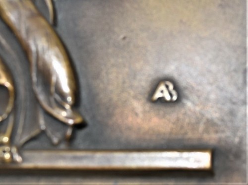 Pesas de papel de bronce sin cabeza hembra sin cabeza alas de ángel firmadas AB - Imagen 5 de 12