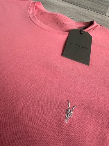 ALL SAINTS SORBET PINK "TONIC" S/S CREW LOGO T-SHIRT TOP - SMALL - NEW & TAGS - Picture 7 of 11