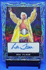 Ric Flair 2024 Leaf Metal Legends Wrestling Auto 2/4 Blue Kaleidoscope WCW WWE