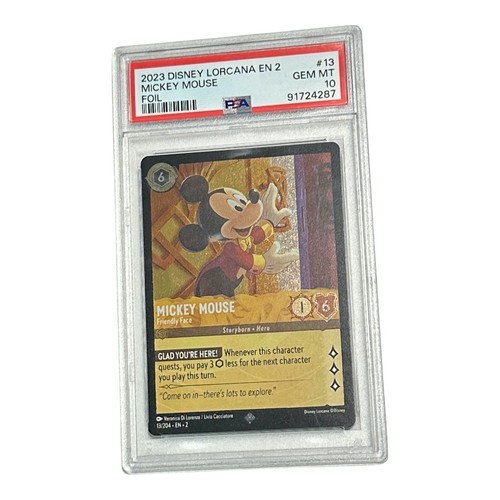 Disney Lorcana EN 2 Mickey Mouse - Friendly Face #13 FOIL PSA 10