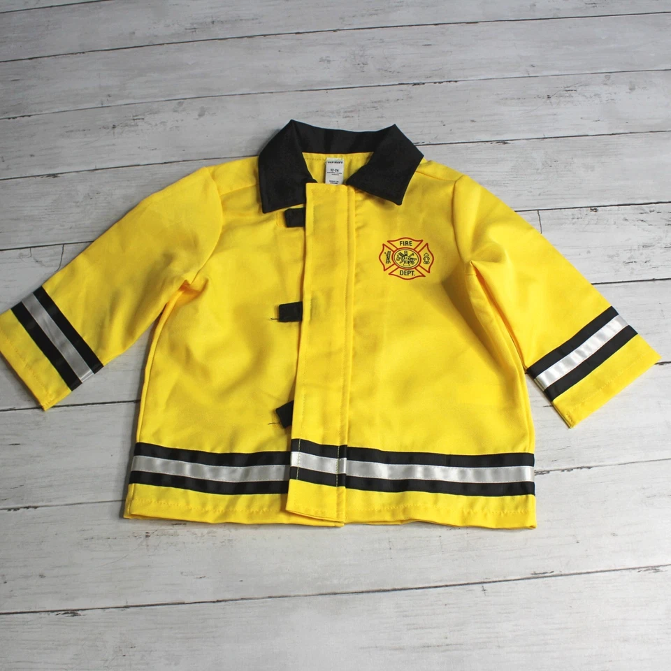 Antiguo Conjunto Sombrero Disfraz Halloween Jefe Bombero Bebé Azul Marino Talla 12-24 Meses Amarillo Foto 4 de 4