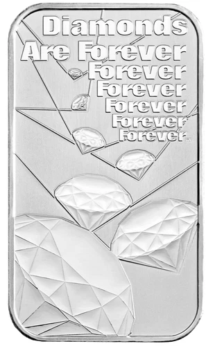 JAMES BOND 60 YEARS OF BOND 2022 1 OZ BU & 2022 Diamonds Are Forever 1 oz. Bar