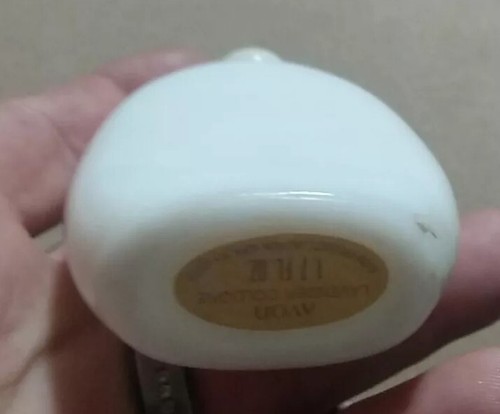 "LAVENDER" AVON Vintage Opaline Milk Glass 9.5 cm EMPTY Perfume Bottle 1960s - Picture 5 of 7