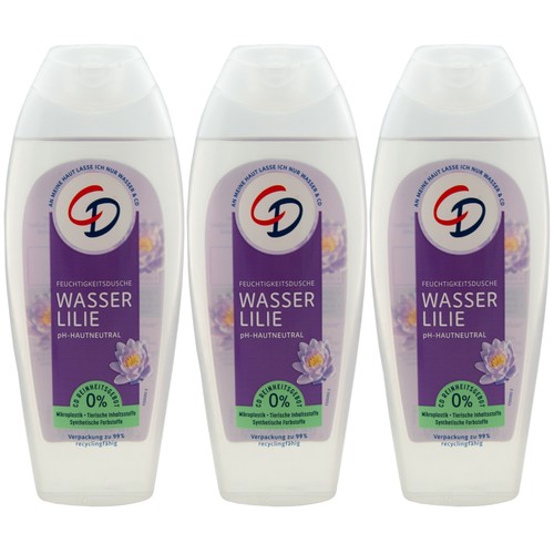 CD Gel Douche Nénuphar 3 X 250ml pour Peau Sensible Végétalien 0% Mikroplastik - Photo 1 sur 2