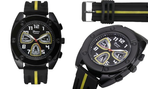 GENEVA • Silicone Rhinestone Crystal Watch Black Band New Battery Ready To Wear Amazon.com: White Black 2 Pack Geneav Crystal Rhinestone  main image 2