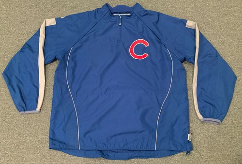 Chicago Cubs Majestic Cool Base Light Pullover Jacket XXL MLB Baseball - Picture 1 of 3