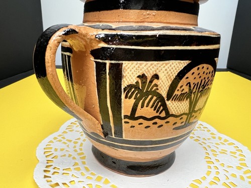 Vintage Mexican Terra-cotta/Red Clay Lidded Pottery Teapot Tree Squirrel - Picture 6 of 17