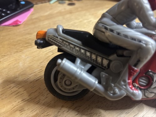 Hot Wheels Vintage 2002 Friction Motorcycle w/ Stunt Rider Figure Red - Picture 2 of 5