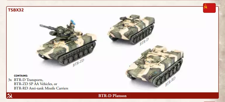 Battlefront Miniatures BTR-D Dawn World III Platoon Red War ユニセックス (x3)  Yankee Soviet Team