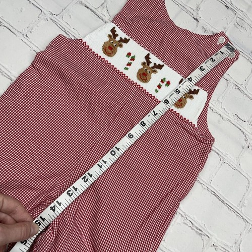 Anavini Facce di Renna Affumicate Shortall 3 Mos Rosso Gingham Plaid - Foto 6 di 8