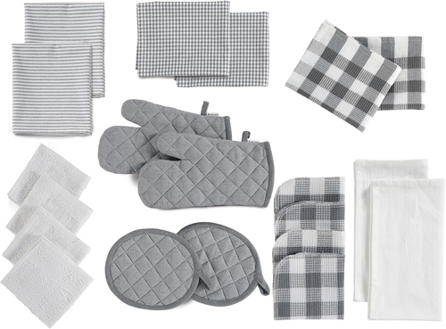 Kitchen Towels and Dishcloths Sets - 20 Pc Kitchen Essentials for New Home, Heat - Picture 12 of 12