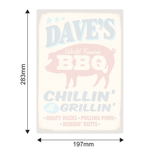 Personalised World Famous BBQ Sign, Birthday Fathers Day Christmas Gift for Dad - Picture 2 of 2