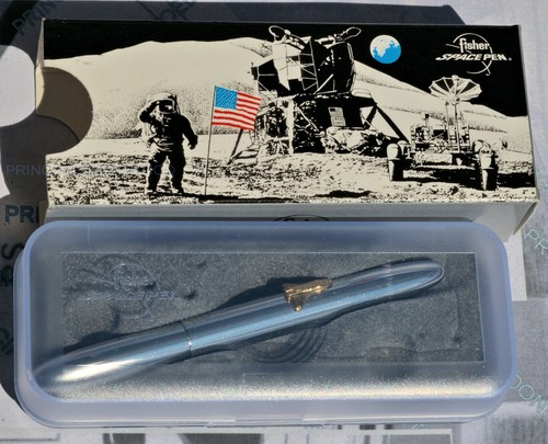 Very Rare Fisher Space Pen Chrome Shuttle NASA New With Box - Picture 1 of 12