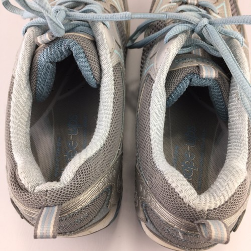 Skechers Shape-Up Women Silver Blue 12320 Walking Toning Rocker Sneaker Shoe 8.5 - Picture 9 of 10