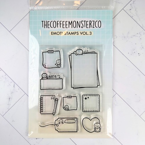 *NEW* TheCoffeeMonsterzCo Emoti Clear Emoti Stamps Vols 1-6 TCMC cute stationery - Bild 3 von 10