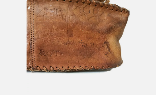 Rare Antique Leather Clothing Messenger Bag Stamped Super Handmade Free Shipping - Picture 7 of 9