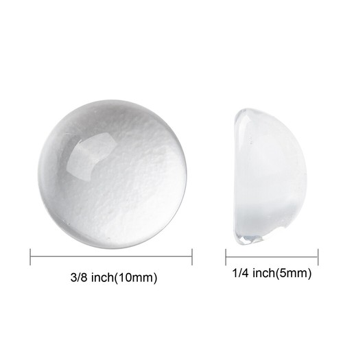 20x Dome Clear Transparent Glass Cabochons FlatBack for Photo Cameo Pendant - Picture 7 of 31