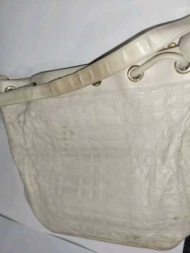 Mark Cross Made In Italy Ivory Leather Drawstring Purse Cross Body Bag Read Desc - Picture 14 of 18