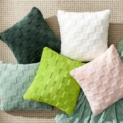 Throw Pillow Covers 18x18 Inch - Pack of 2 18" x 18" (Pack of 2) 02-lime Green - Picture 2 of 8