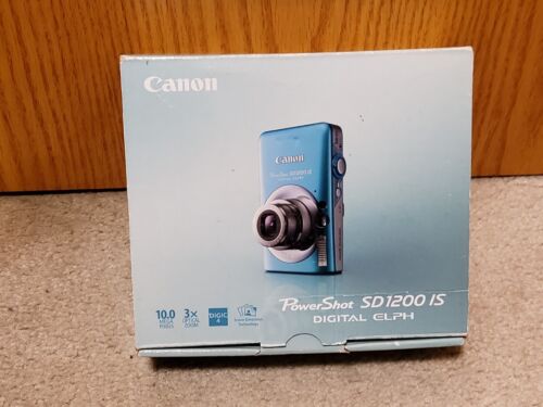 Canon PowerShot SD1200 IS 10MP Digital Camera Bundle Tested Card Case Box EUC