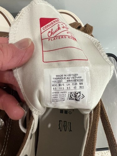 Converse Carhartt WIP x Chuck 70 High Hamilton Brown 169220C Men's sz 9.5 🔥New - Picture 10 of 12