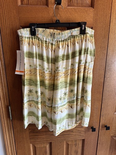 Alfred Dunner Buena Vista Culottes Pull On Shorts Sz 18 Palm Trees Vacation - Picture 5 of 13