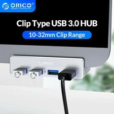 ORICO USB 3.0 Hub Clamp Adapter, Aluminum 4-Port USB Splitter for iMac/Laptop/PC