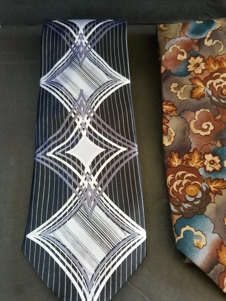 批量 3 件 混合 领带 花卉 抽象 几何 Barrington Blair 新一代 — 第 2/4 张图片