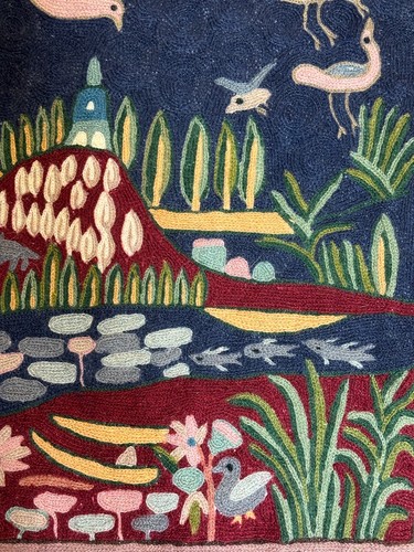 Vintage Hand Woven Traditional Kashmiri Animal Folk Art Kilim Rug 86 x 69 cm - Picture 2 of 8