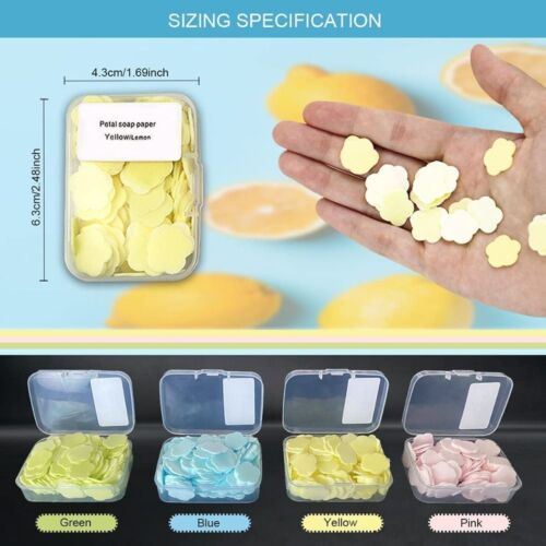100 pcs Dissolvable Soap Sheets Portable Hand Washing Soap Soap Paper Children - Picture 3 of 16