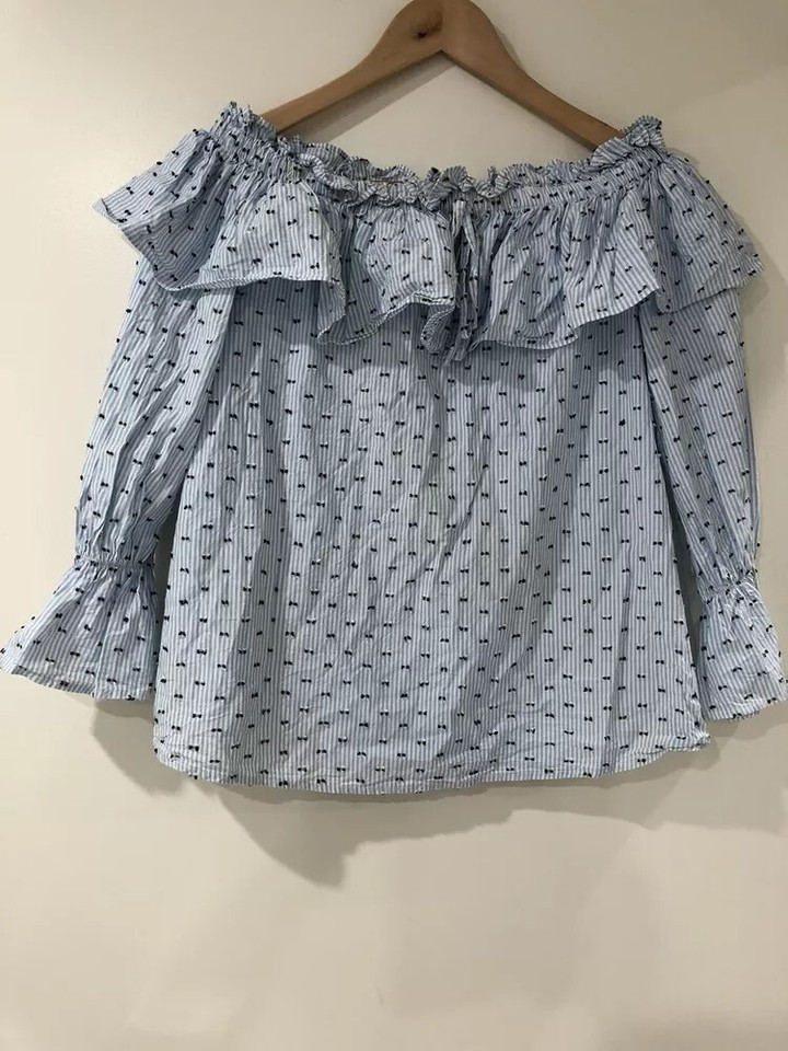 Seed Cotton Boho Off Shoulder Tunic Comfy Top - Size XS