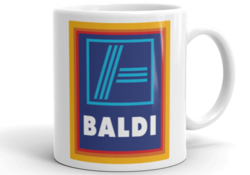 Baldi Mug Novelty Rude Cup Adult Baldy Gift Birthday Aldi Meme Xmas Funny Gift - Picture 2 of 3